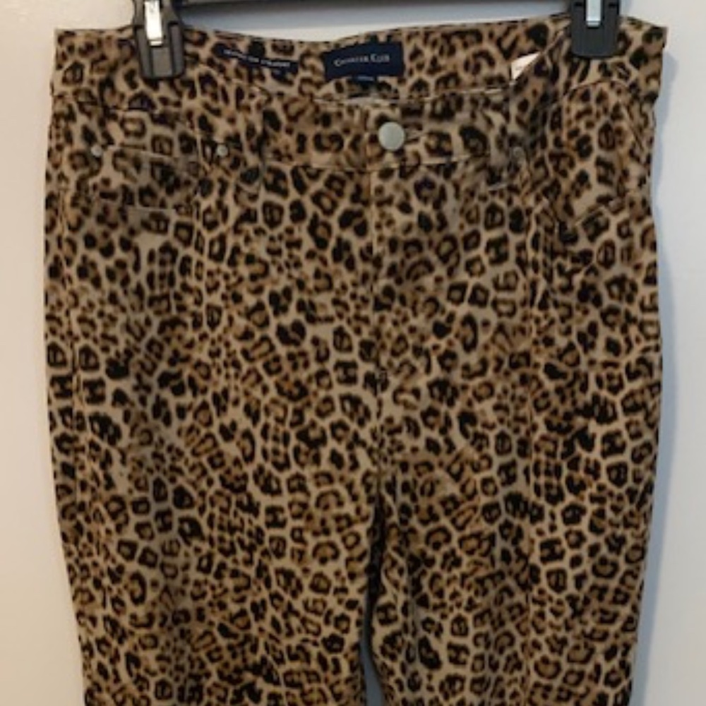 Charter Oak, Size 8, Chita Print, Jean Like Straight Leg Pants